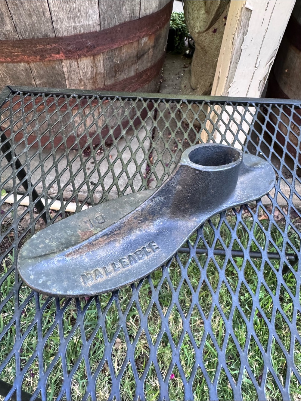 Vintage Cast Iron Cobbler Shoe Last Form Malleable Industrial Decor